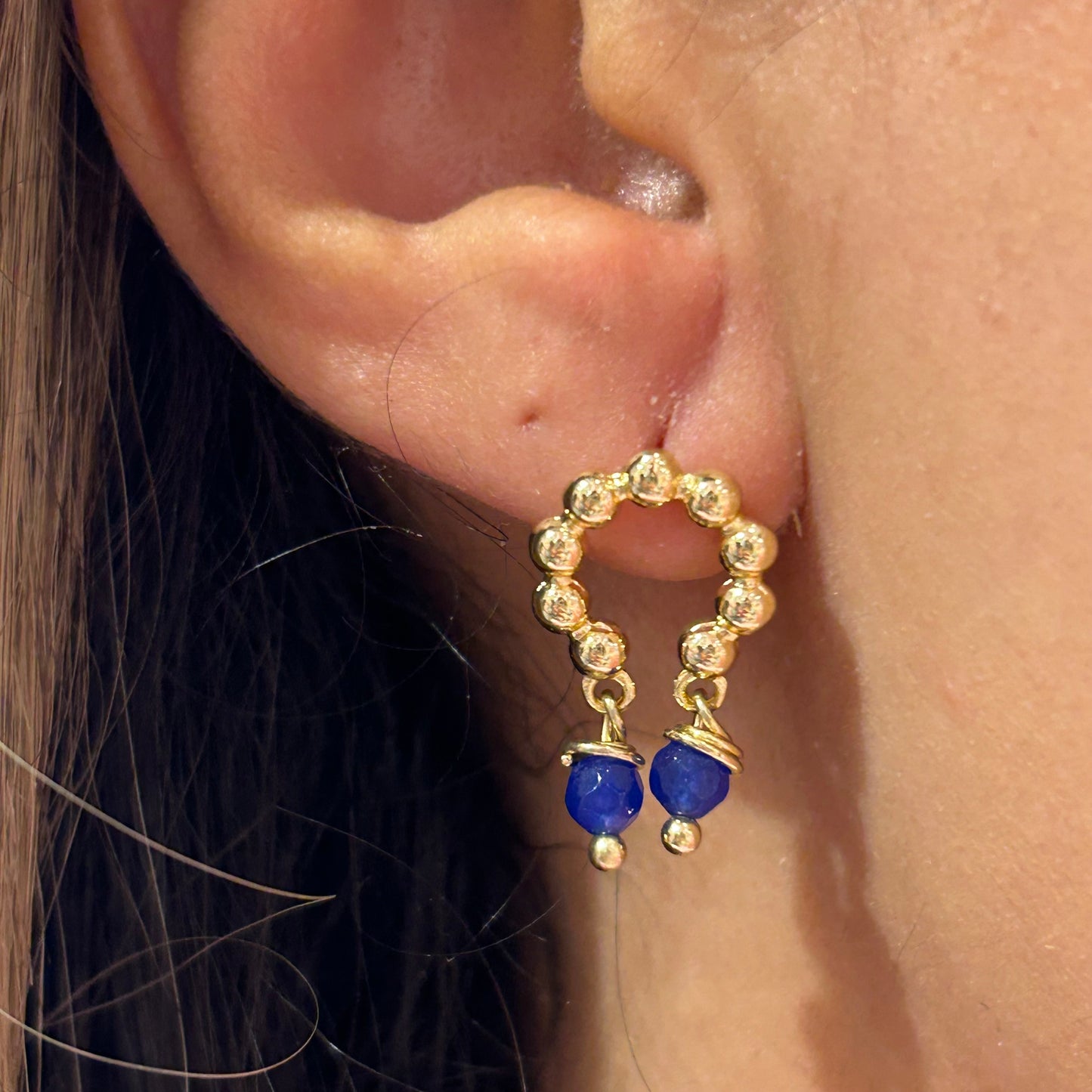Blue Stones Earring