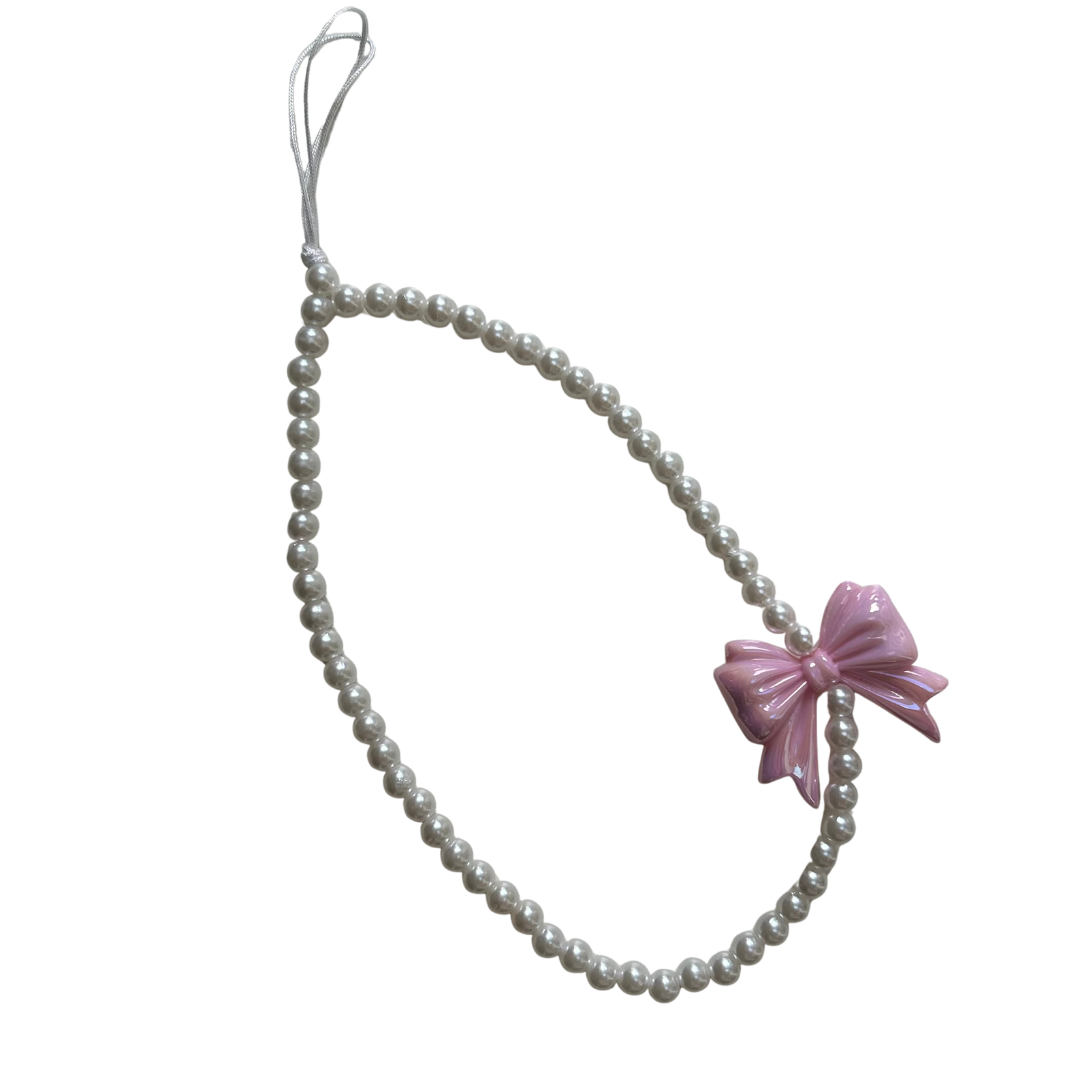 Pink Bow Phone Charm