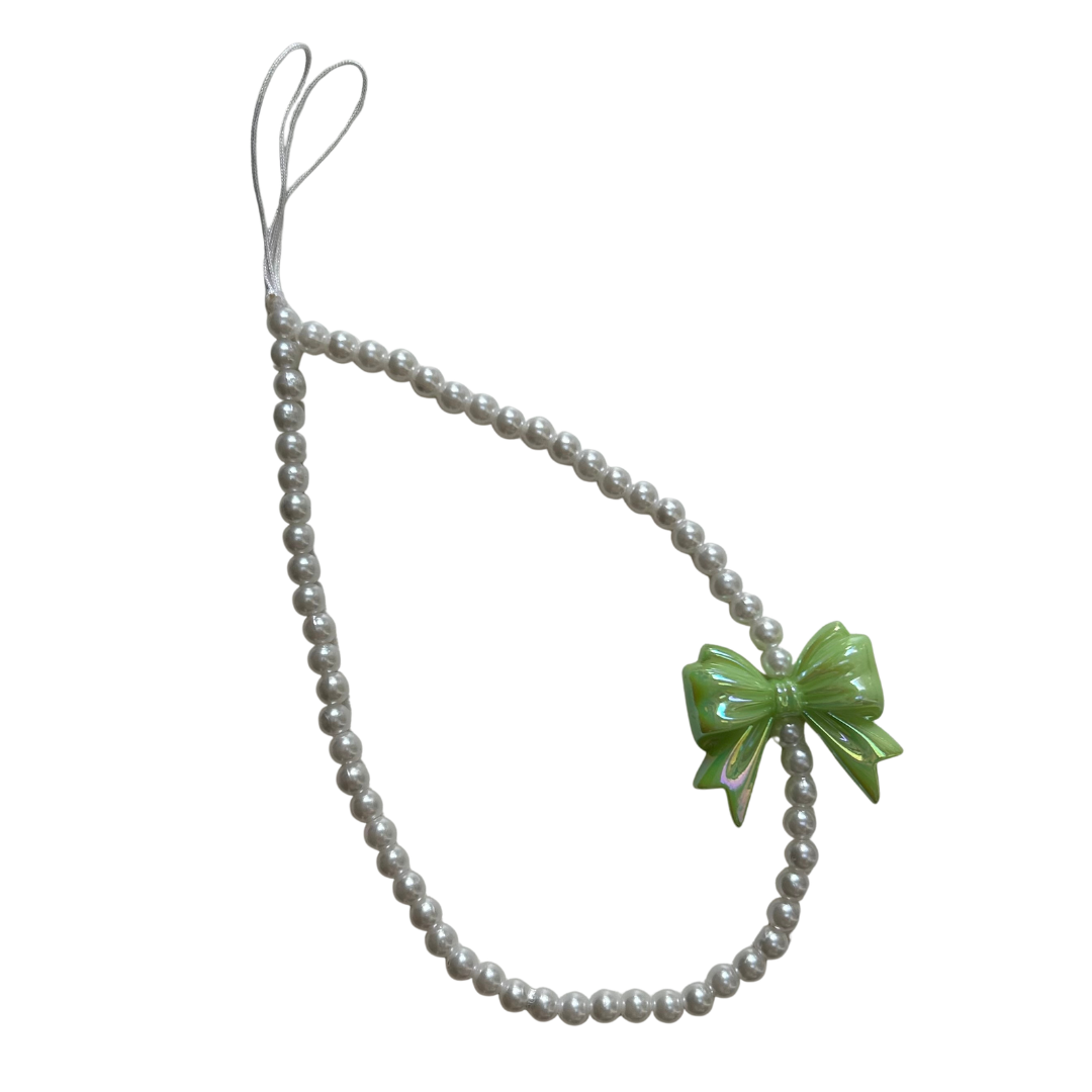 Green Bow Phone Charm