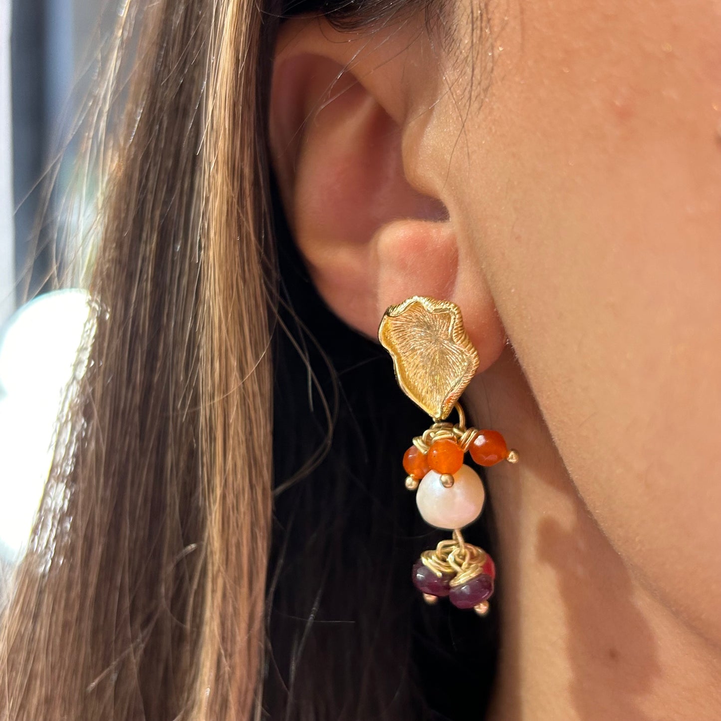 Stones x Pearl Earring