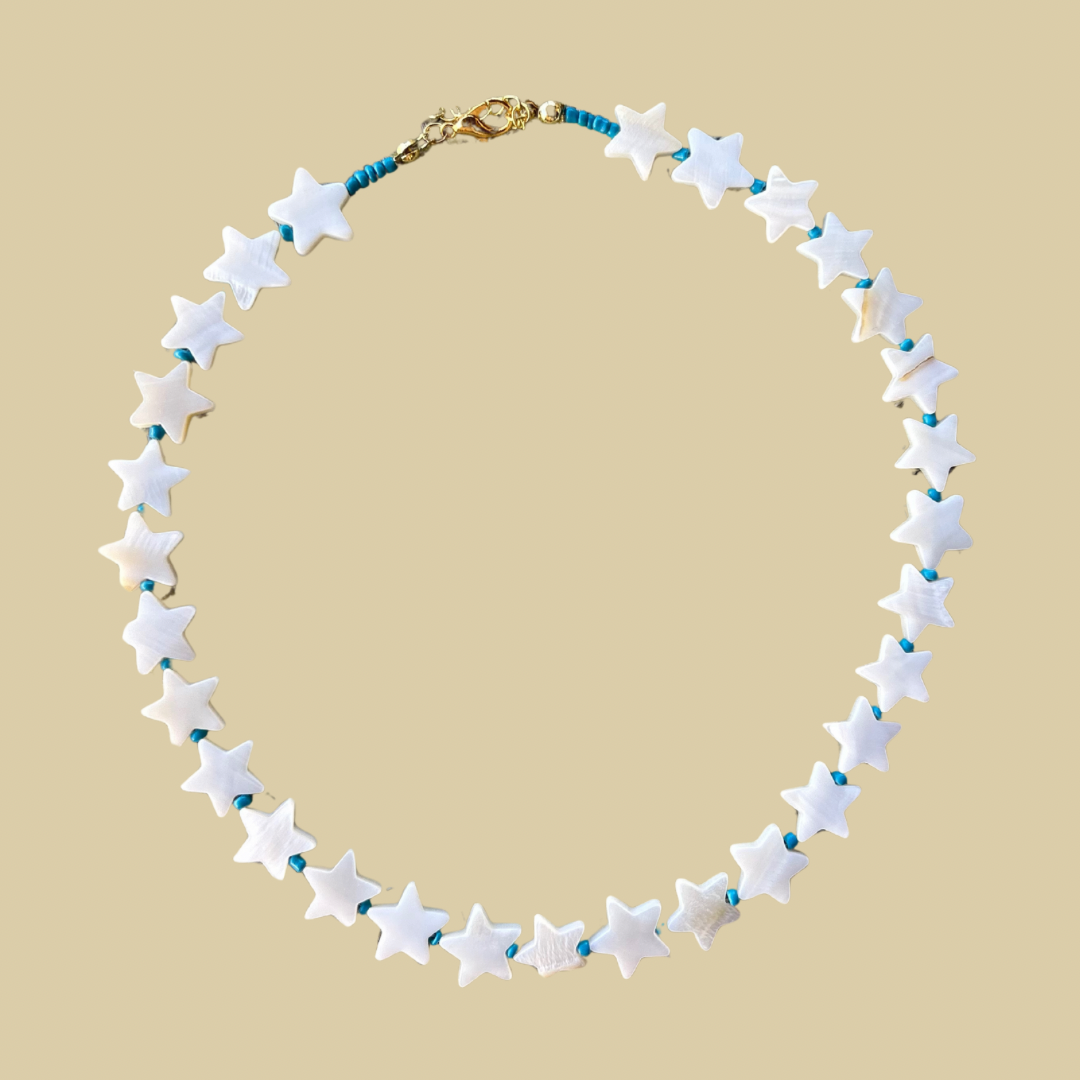 Star shell necklace (Blue)