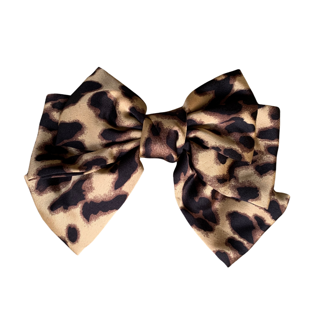 Leopard Hair Bow
