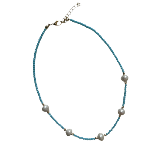 Blue x Pearl Choker