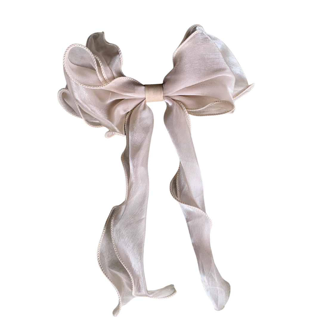Beige Hair Bow