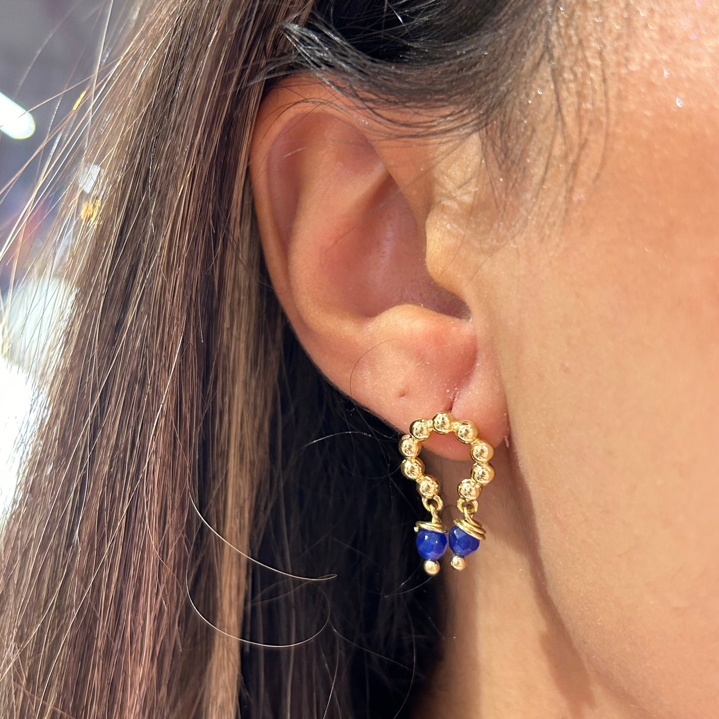 Blue Stones Earring