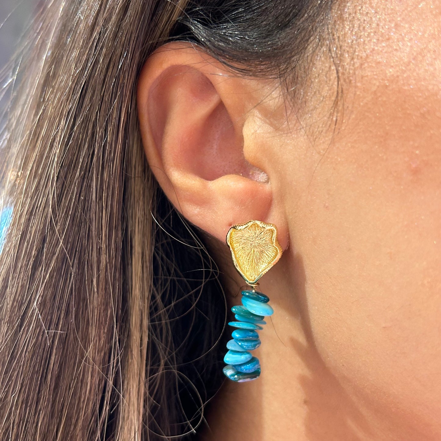 Turquoise Stones Earring