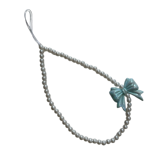 Blue Bow Phone Charm